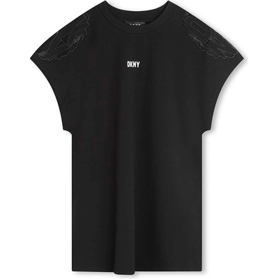 DKNY Детска рокля Dkny в черно къса със стандартна кройка (D60101.114.150)