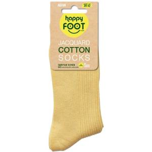 AGIVA Дамски чорапи Agiva Happy Foottopia, Памук Жакард, Жълти, 39-42 размер (AGIVA-076)