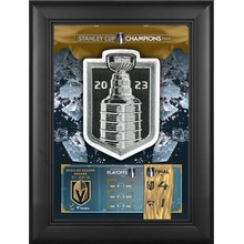 Fanatics Sběratelská plaketa koláž Vegas Golden Knights 2023 Stanley Cup Champions Framed 5" x 7" Collage with 2023 Stanley Cup Champions Jersey Patch