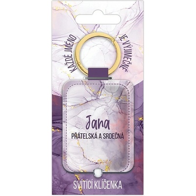 Přívěsek na klíče Nekupto Svítící se jménem Jana