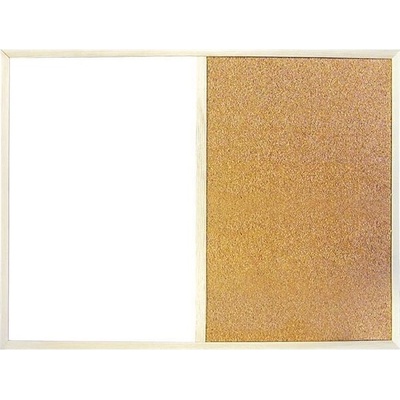 Victoria Kombinovaná tabule 60 x 80 cm korková/whiteboard, dřevěný rám