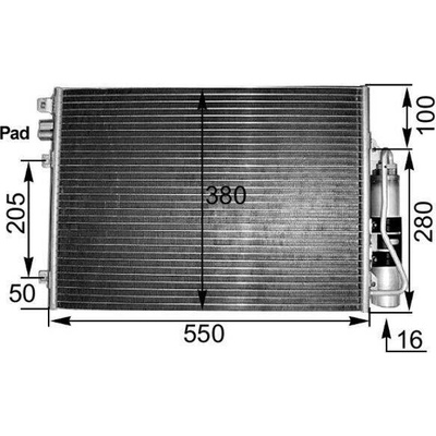 Kondenzátor, klimatizace MAHLE AC 303 000S (AC303000S)
