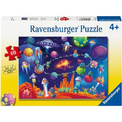 Ravensburger Детски пъзел Ravensburger от 60 части - Космически извънземни (5733)