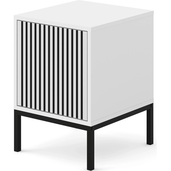 BIM Контейнер Ravenna F 1D боядисан фрезован MDF, бял мат/черно (RAVENNANISTWMBMBFR)