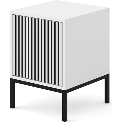 BIM Контейнер Ravenna F 1D боядисан фрезован MDF, бял мат/черно (RAVENNANISTWMBMBFR)