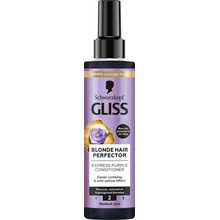 Schwarzkopf Gliss Blonde Hair Perfector fialový expresný kondicionér 200 ml
