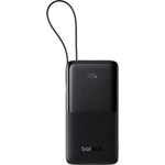 Baseus - Power Bank Bipow 2 (P10077101113-00) - с вграден USB-C кабел, Type-C, USB, Smart Display, 10000mAh, 20W - Черен