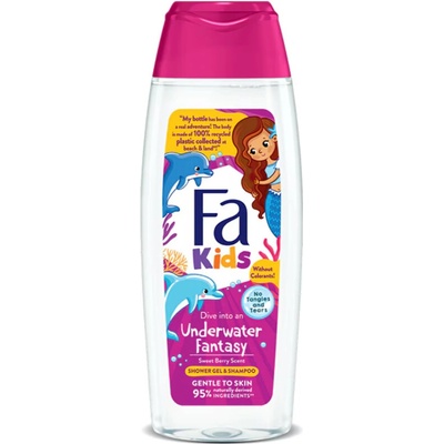 Fa sprchový gél Kids 250 ml Kids Mermaid Sweet Berry Underwater