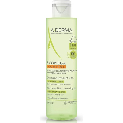 A-Derma Exomega zvláčňující mycí gel 2v1 Tělo a vlasy 200 ml – Zbozi.Blesk.cz