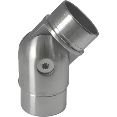 Nerezová nastavitelná spojka s kloubem (0°-90°) pro spojení dvou trubek ⌀42,4x2mm, AISI304, abrazivní