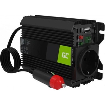 GREEN CELL Инвертор green cell pro, 12v, 150w/300w, Модифицирана синусоида (gc-invert-12v-150-invgc06)