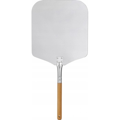 Lopata na pizzu s dřevěným úchytem, čtvercová, 310x355x660 mm | TECHNICA, Pizza Line inox;přírodní – Zboží Dáma