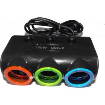 Image 1 of Olesson Разклонител на запалка 3 гнезда + 2 USB Olesson