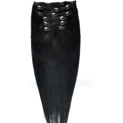VLASY CLIP IN 7pásů ČERNÁ #01, 70g, 45cm