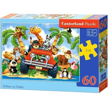 Castorland Softies on Safari 60 pcs Пъзел 6 броя Анимации (06793) (06793)