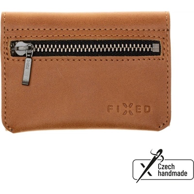 Fixed kožená Tripple Wallet z pravé hovězí kůže hnědá – Zboží Mobilmania