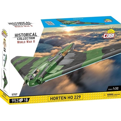 COBI 5757 World War II Nemecké prúdové stíhacie lietadlo samokrídlo Horten Ho 229 1:32