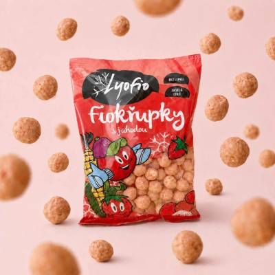Lyofio Kukuřičné křupky jahoda 80 g – Zboží Dáma