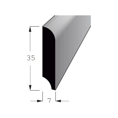 Lišta podlahová dub 35x7mm, délka 240cm
