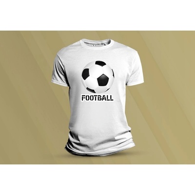 Sandratex dětské bavlněné tričko Football bílá