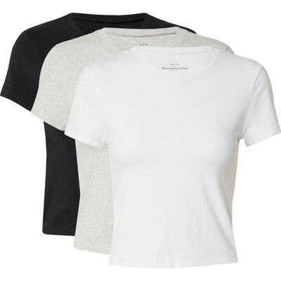 Abercrombie & Fitch Тениска сиво, черно, бяло, размер S