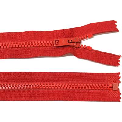 Kostěný zip no.5 rozepínací 30cm bundový color: 548 červená