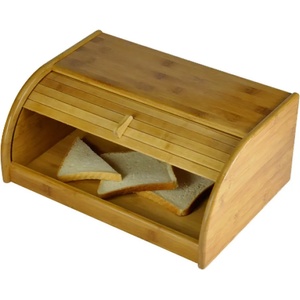  Голяма бамбукова кутия за хляб с плъзгаща вратичка bamboo (0116208)