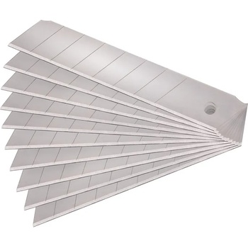 Extol Резервно острие за нож за тапети, 10 броя, 25x126x0, 7 mm, чупливо, стомана SK4, HRC 64, троен режещ ръб
