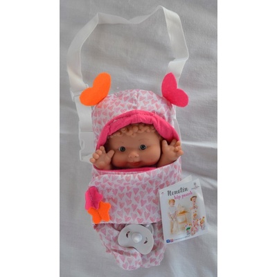 Marina & Pau Nenotin Verča v růžové přenosné taštičce Nenotin Hip Pouch 21 cm