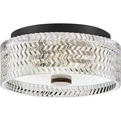 Elstead Lighting Hinkley HK-ELLE-F-S-BK - Плафон 2xE27/60W/230V Ø 30, 5 cm черен (ED0812)