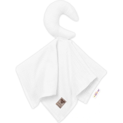 Baby Nellys mušelínový maznáčik prítulníček Mesiačik biely