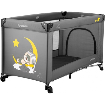 Bomimi Cestovní postýlka Luna Black / Sweet Dreams – Sleviste.cz