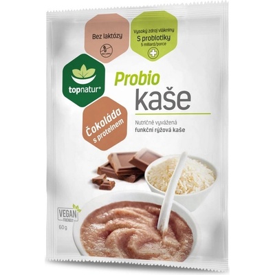 topnatur Probio KAŠA Čokoláda s proteínom instantná ryžová kaša 60 g