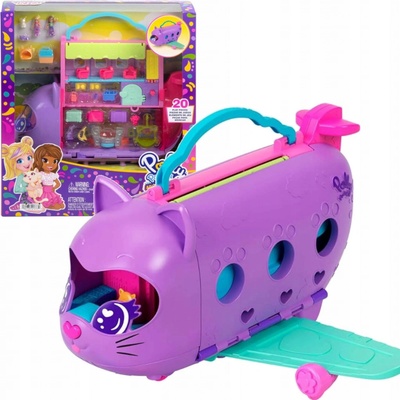 Mattel Polly Pocket KOČIČÍ LETADLO, HWP19