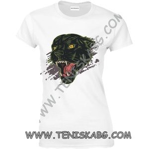 Fruit of the Loom Тениска - Panther black green