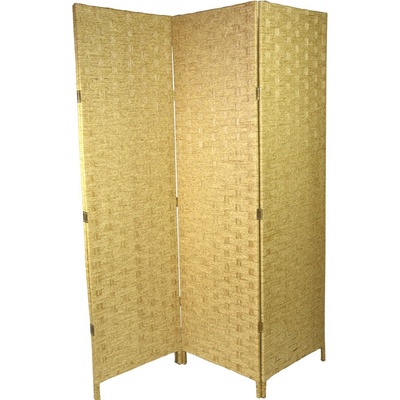 Vingo Paraván světle hnědý žíhaný 200 x 2 x 180 cm