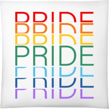 Darčeky PrintEQ Dúhový Vankúš Dúhový dizajn Pride Pride Pride Biela 40x40