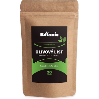Botanic Olivový list Extrakt 10:1 v prášku 20 g – Zbozi.Blesk.cz