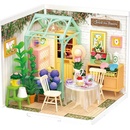 RoboTime Miniatura domečku Posezení s čajem v kvetoucí zahradě