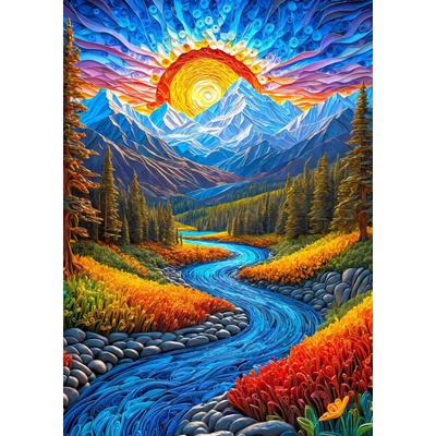 Enjoy - Puzzle Sunrise Landscape - 1 000 piese