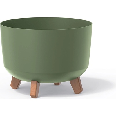 Prosperplast Květináč s nožičkami Gracia Standard 28,5 cm zelený