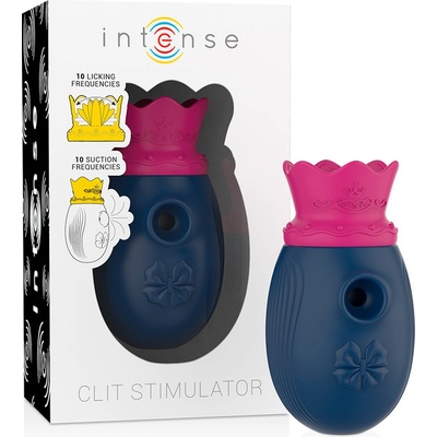 Intense Clit Stimulator 10 Licking and Suction Blue