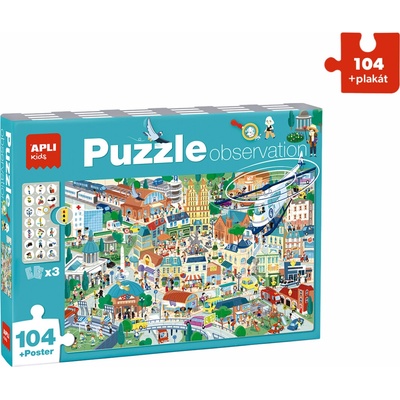 Apli Pozorovací Kids Město 104 dílků