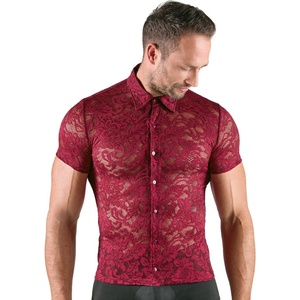 Svenjoyment Floral Lace Transparent Shirt 2161966 Red M