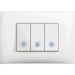 BTicino RW4001B3 Ключ за баня с индикация за три независими вериги Бял Classia - RW4001B3 (RW4001B3)
