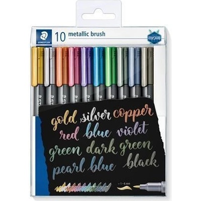 Staedtler Design Journey Metallic Brush 10 metalických farieb 1-6 mm 8321 TB10