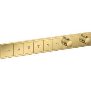 Hansgrohe RainSelect - Термостатен смесител за вграждане, за 5 консуматора, злато 15384990 (15384990)