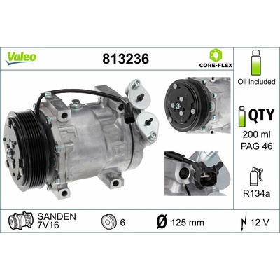 Kompresor, klimatizace VALEO 813236