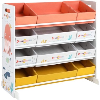 Image 1 of SONGMICS Органайзер за играчки с 12 кутии - морско дъно