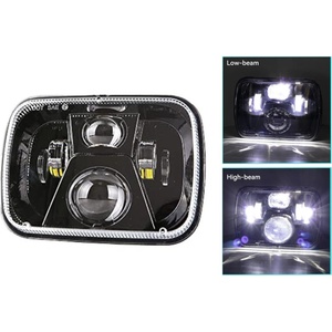  Универсален 45W ЛЕД LED фар лампа халоген 12V-24V къси/дълги 20 x 14cm за АТВ джип мотоциклет камион трактор и др